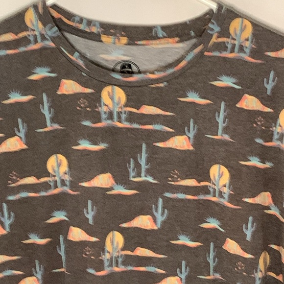 Dale Brisby X Rock & Roll Denim grey short sleeve desert cactus t-shirt Size L - Picture 2 of 7